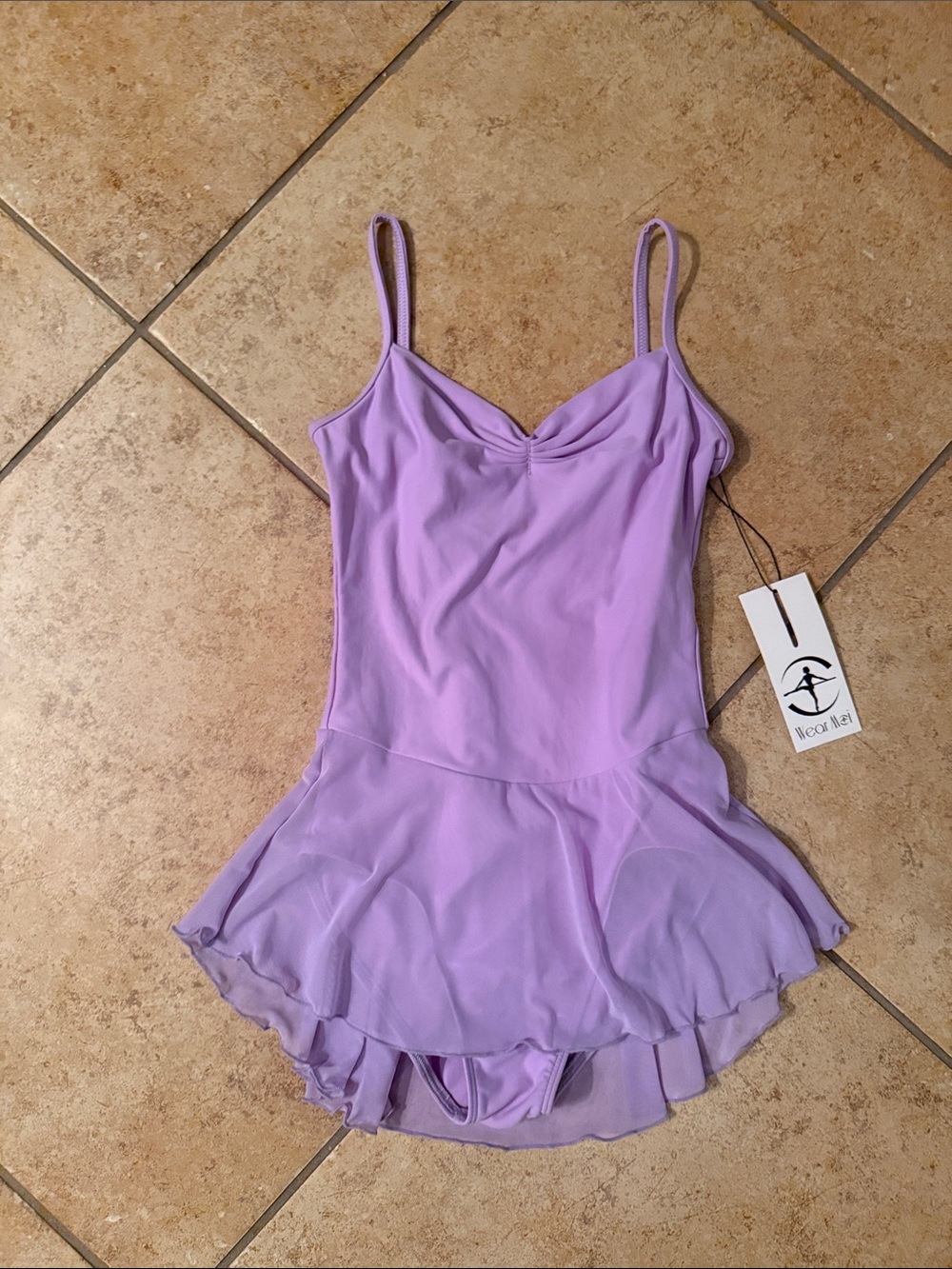 Brand New Wear Moi Lavender Girls' Dance Leotard with Chiffon Skirt
